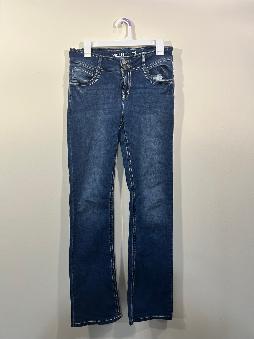 Wallflower Women's Dark Blue Straight Leg Jeans